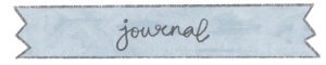 blue banner with "journal" in cursive